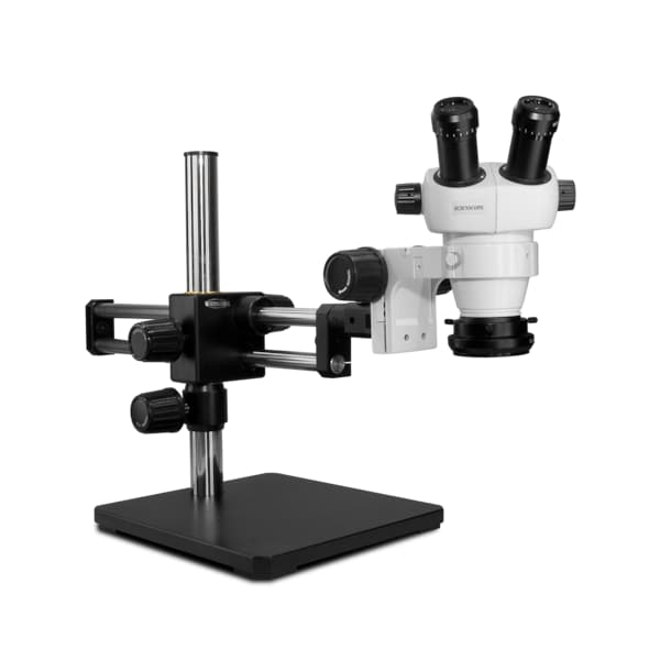 ELZ Stereo Zoom Microscope And Polarized LED Light On Dual Arm Stand